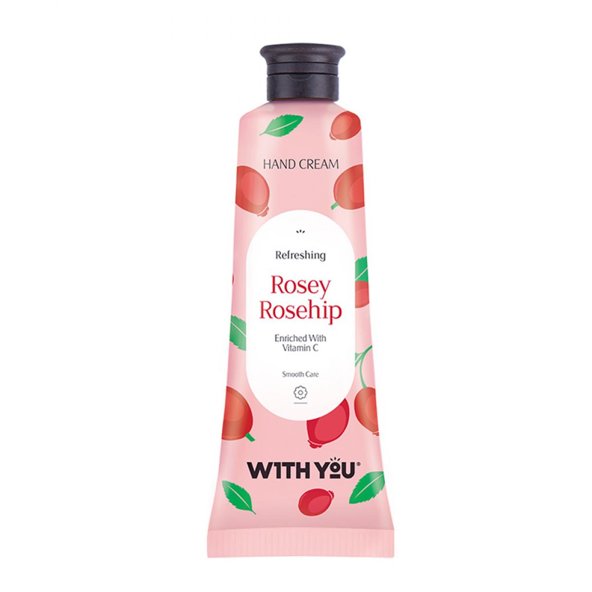 کرم دست عصاره رزهیپ و ویتامین C - With You Enriched With Vitamin C And Rosy Rosehip