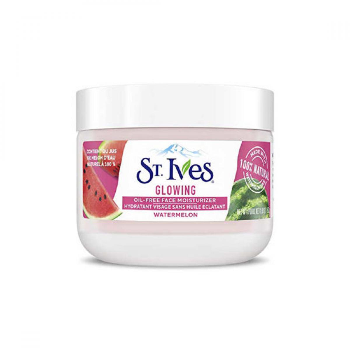 کرم مرطوب کننده صورت هندوانه پوست چرب و مختلط - St. Ives Watermelon Glowing Oil-Free Face Cream