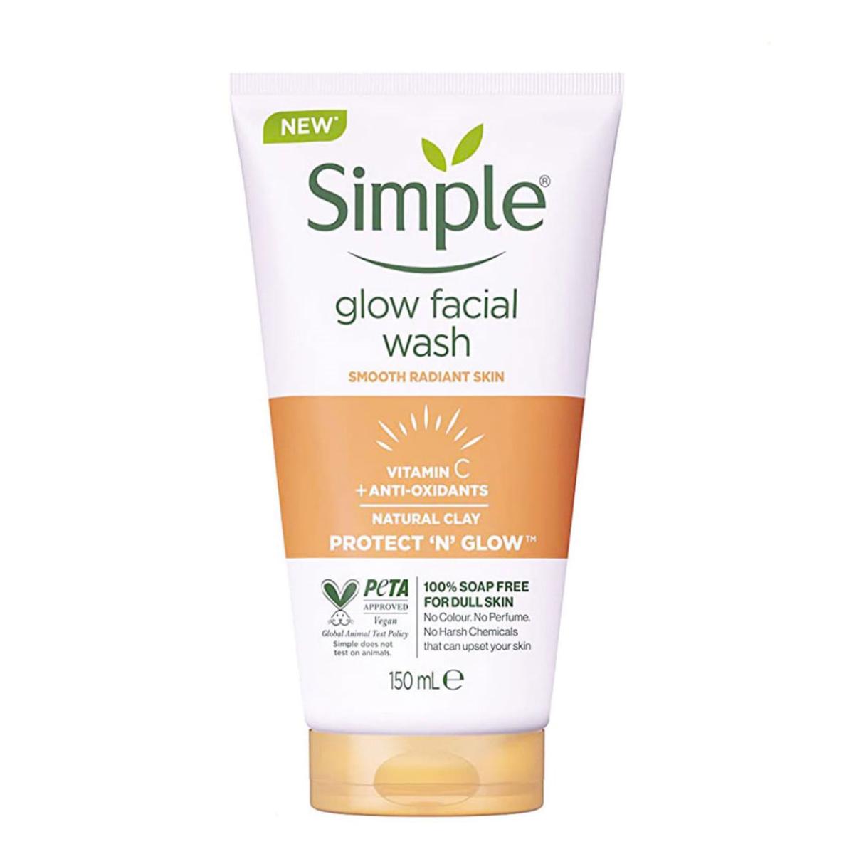 شوینده حاوی ویتامین c  - Simple Glow Facial Wash Vitamin C 150ml