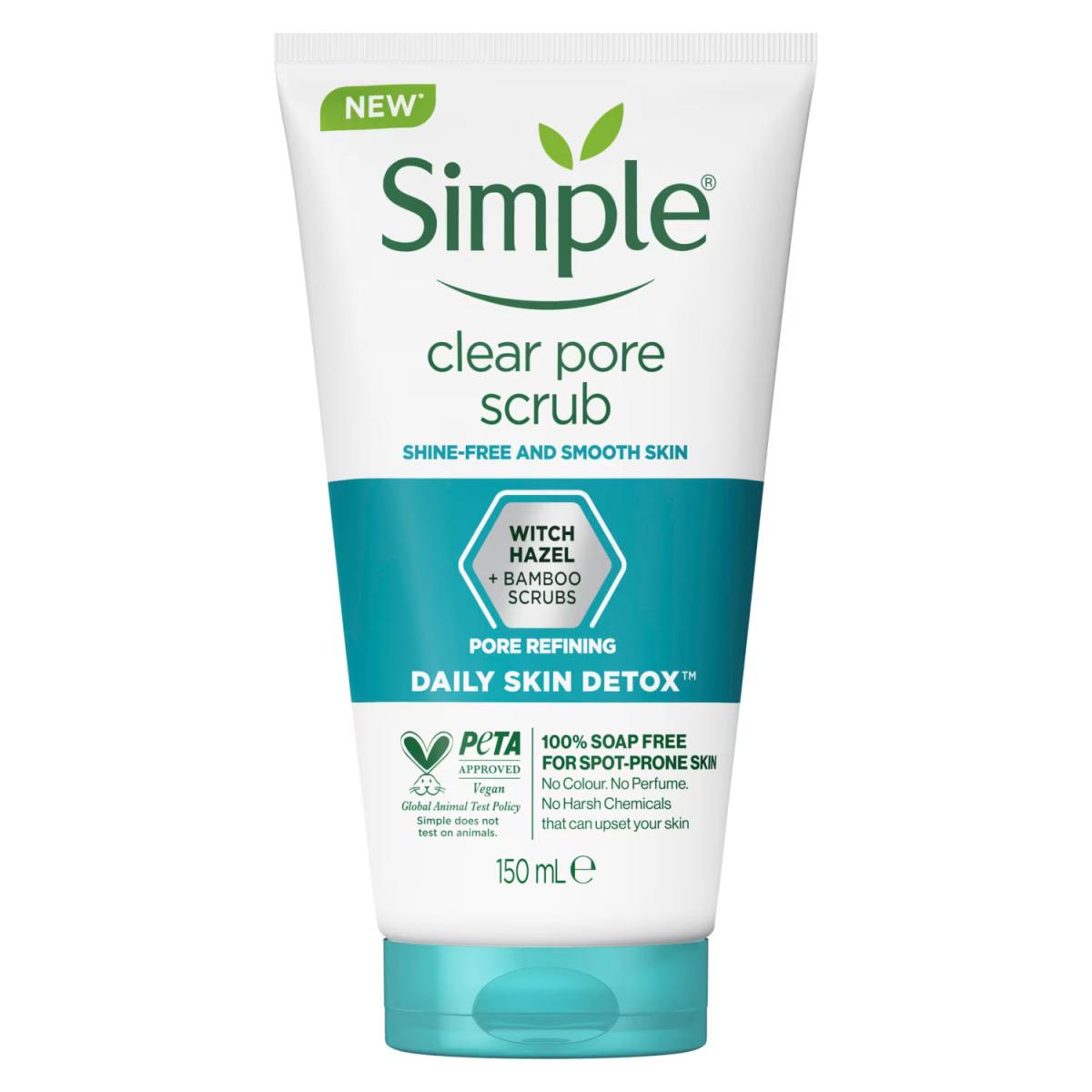 اسکراب پوست چرب مدل Clear Pore  - Simple Clear Pore Scrub 150ml 