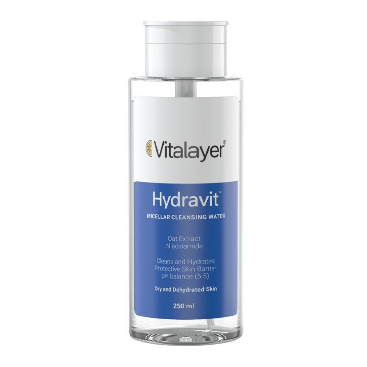 محلول پاک کننده آرایش میسلار هیدراویت - Hydravit Micellar Cleansing Water 250ml 