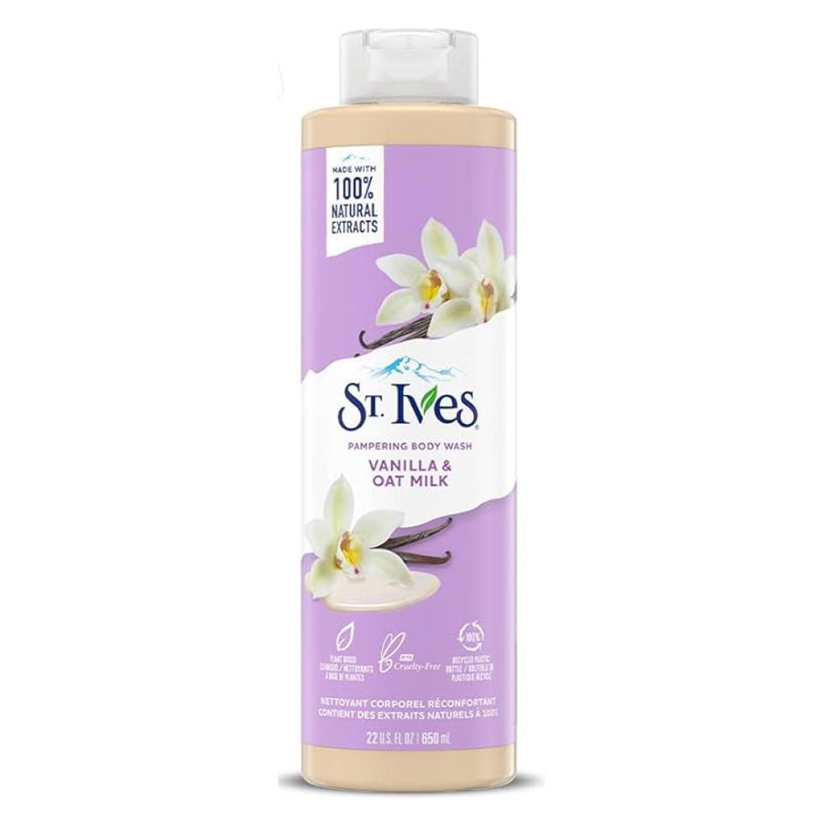 شامپو بدن مدل وانیل و شیر جو دوسر - Pampering Body Wash Vanilla & Oat Milk Made with 100% Natural Extracts 