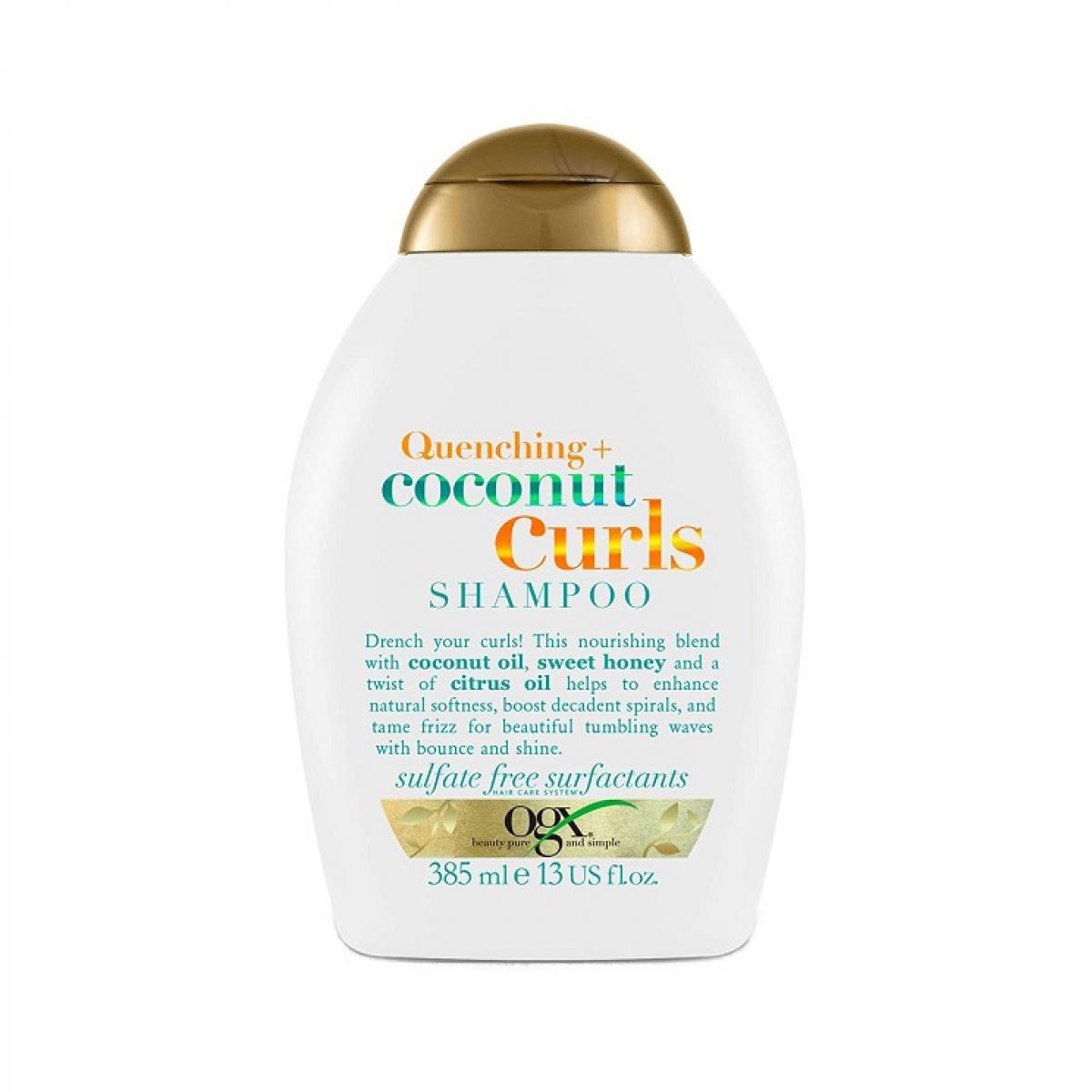 شامپو نارگیل موی فر مدل کوکونات کرل - Ogx Quenching + Coconut Curls Shampoo 385ml