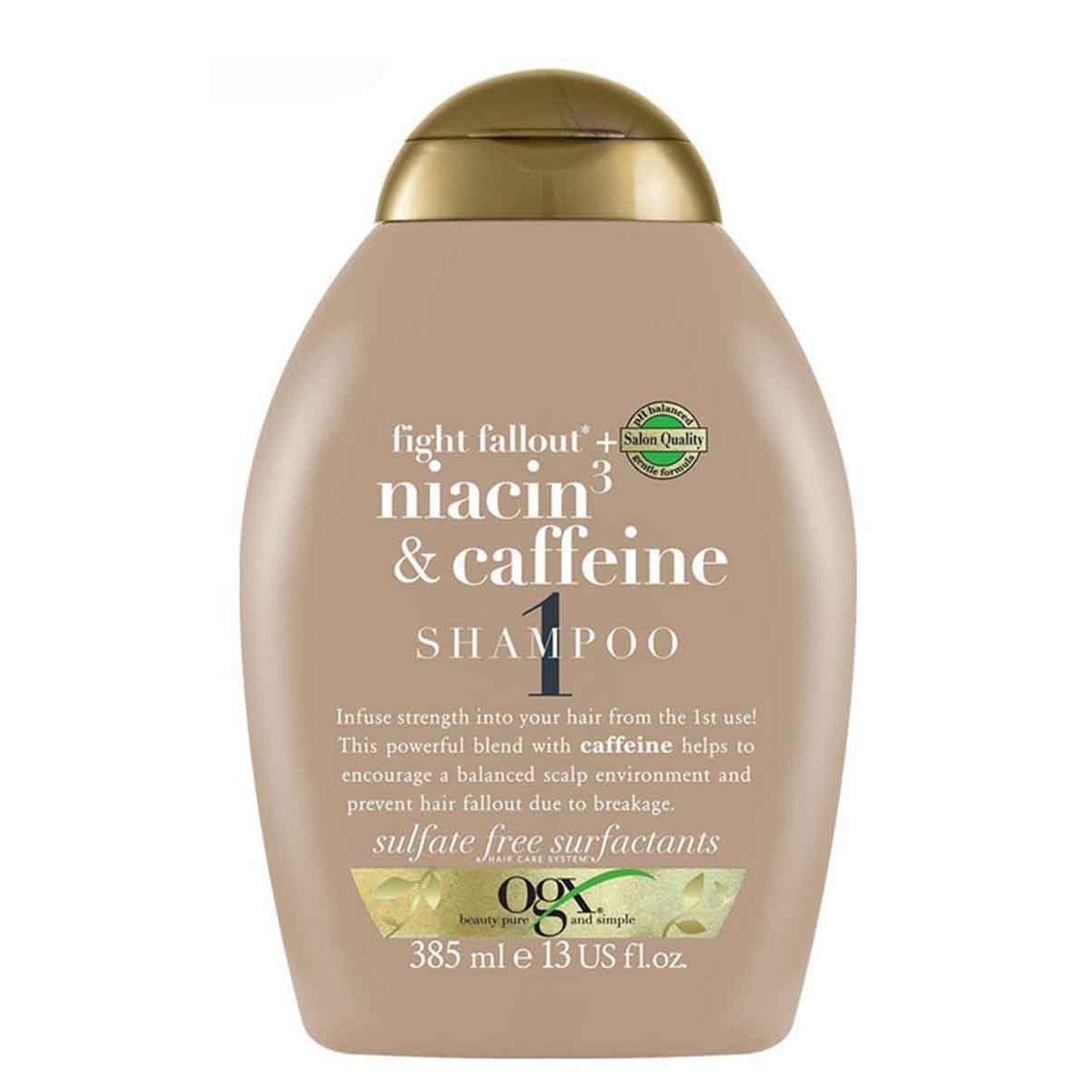 شامپو فاقد سولفات ضد ریزش مو کافئین و نیاسین  - Niacin and Caffeine Shampoo