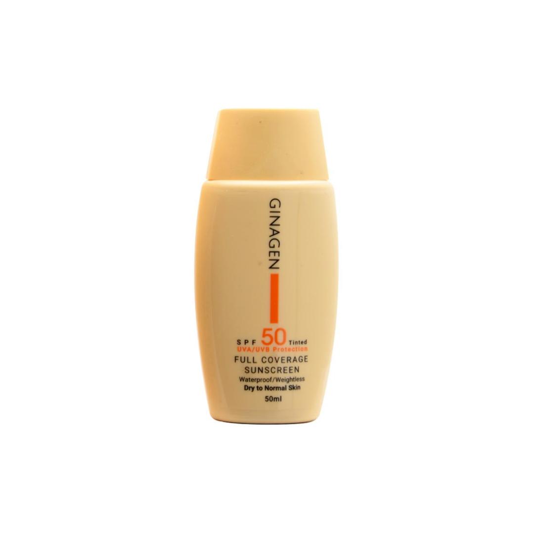 کرم ضد آفتاب پوست خشک رنگی spf50 ژیناژن
